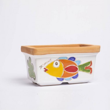 Vaso Ceramica Porta Pianta Pesce ceramiche de simone Folk VSPRPE Vaso Ceramica Porta Pianta Pesce ceramiche de simone Folk VSPRPE